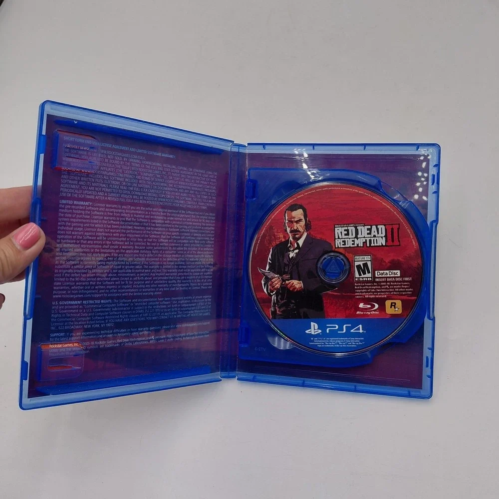 Red Dead Redemption II 2 PlayStation 4 PS4 2 Discs In Case No Manual Or Map